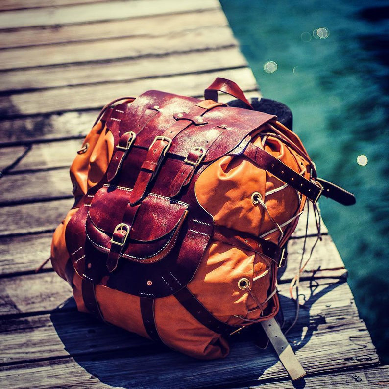 图片[3]-手工皮具图纸 户外旅行包kd023-皮艺果手工皮具图纸