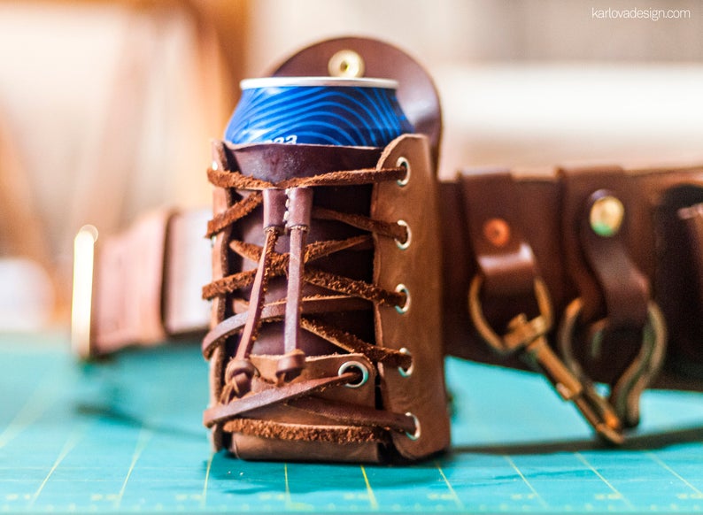 图片[2]-手工皮具图纸 啤酒套kd030-皮艺果手工皮具图纸