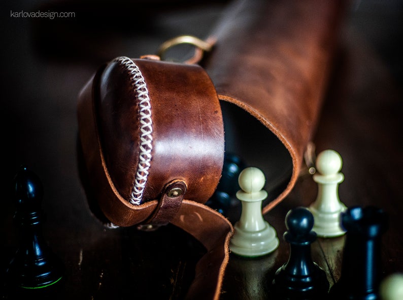 手工皮具图纸 棋筒kd032-皮艺果手工皮具图纸
