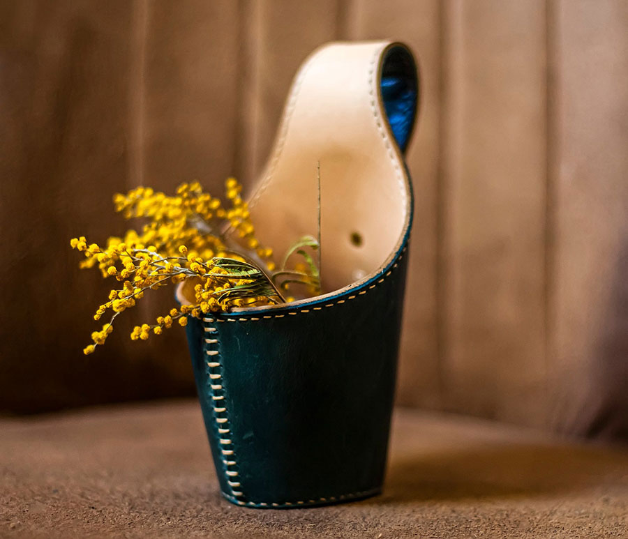 图片[1]-手工皮具图纸 花筒kd056-皮艺果手工皮具图纸