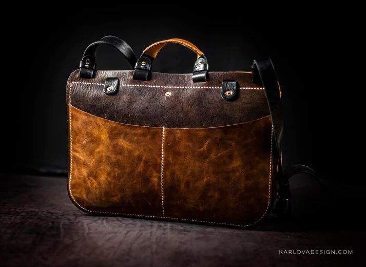 图片[2]-手工皮具图纸 公文包kd058-皮艺果手工皮具图纸