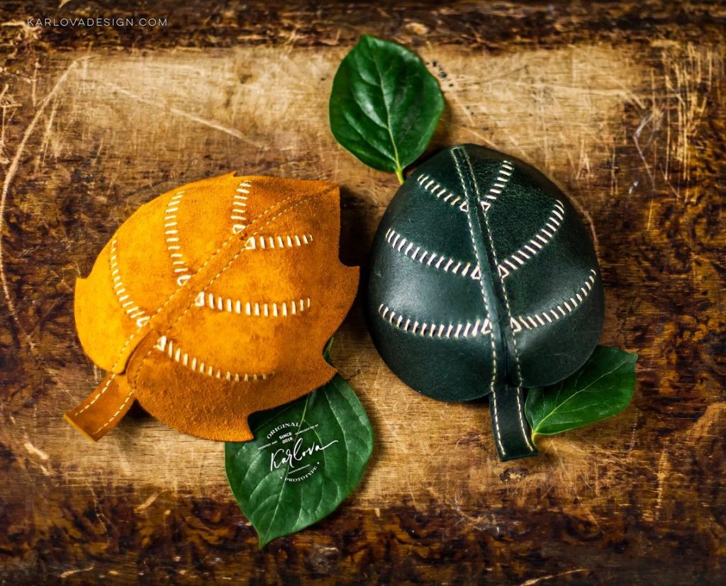 图片[1]-手工皮具图纸 树叶托盘kd072-皮艺果手工皮具图纸