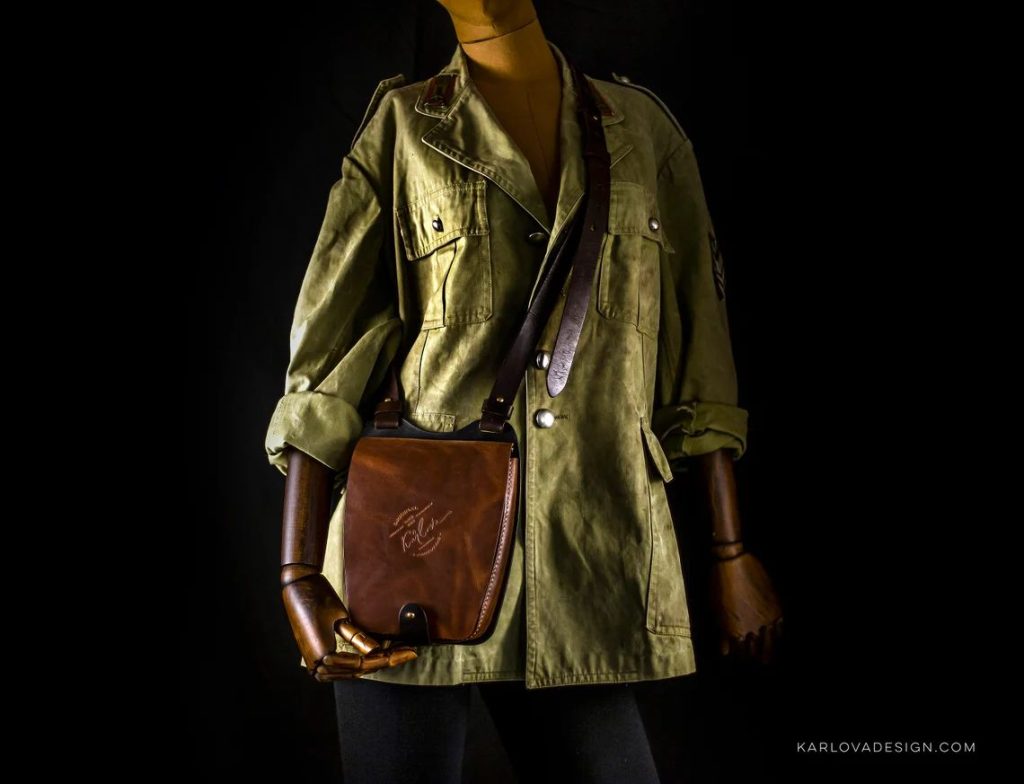 图片[1]-手工皮具图纸 挎包kd076-皮艺果手工皮具图纸