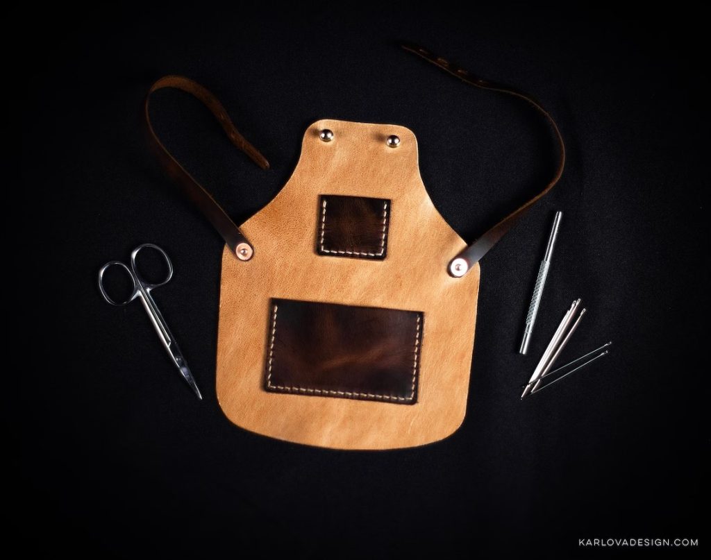 图片[1]-手工皮具图纸 mini围裙kd080-皮艺果手工皮具图纸