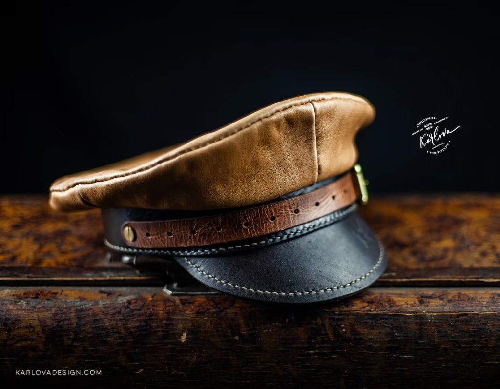 图片[3]-手工皮具图纸 军帽kd082-皮艺果手工皮具图纸