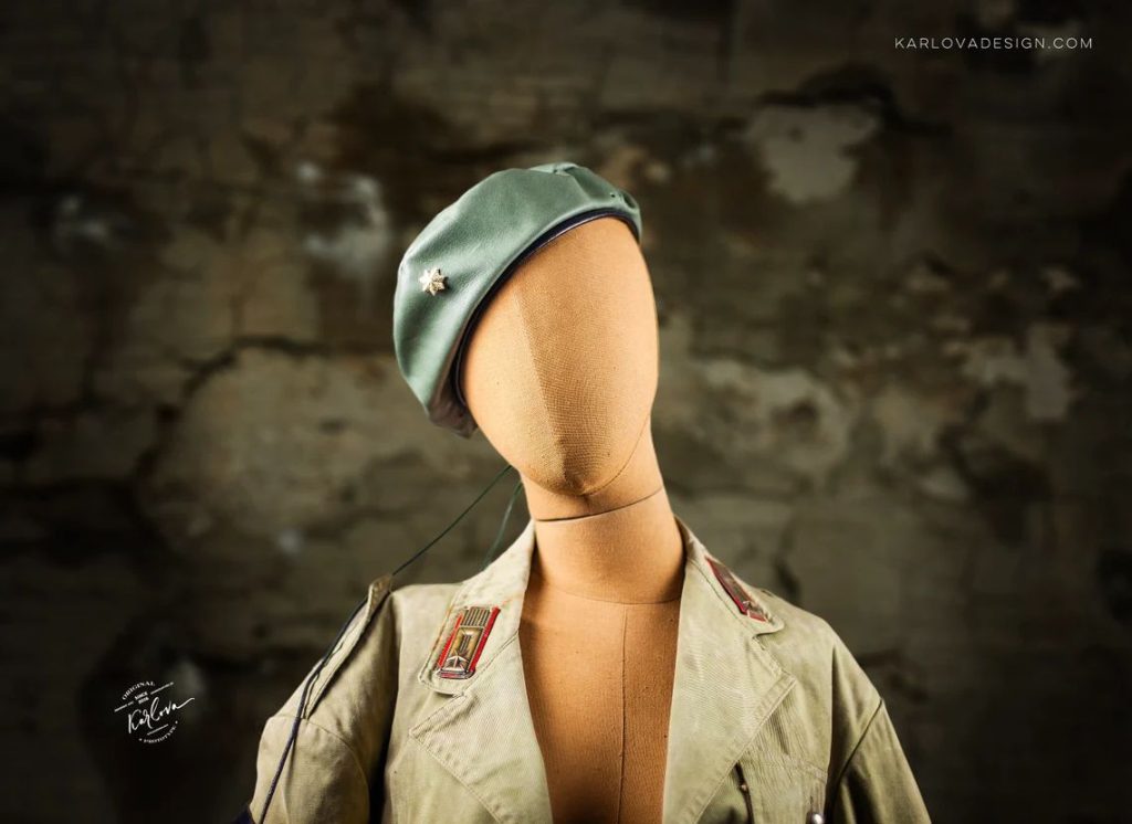 图片[1]-手工皮具图纸 军帽kd083-皮艺果手工皮具图纸