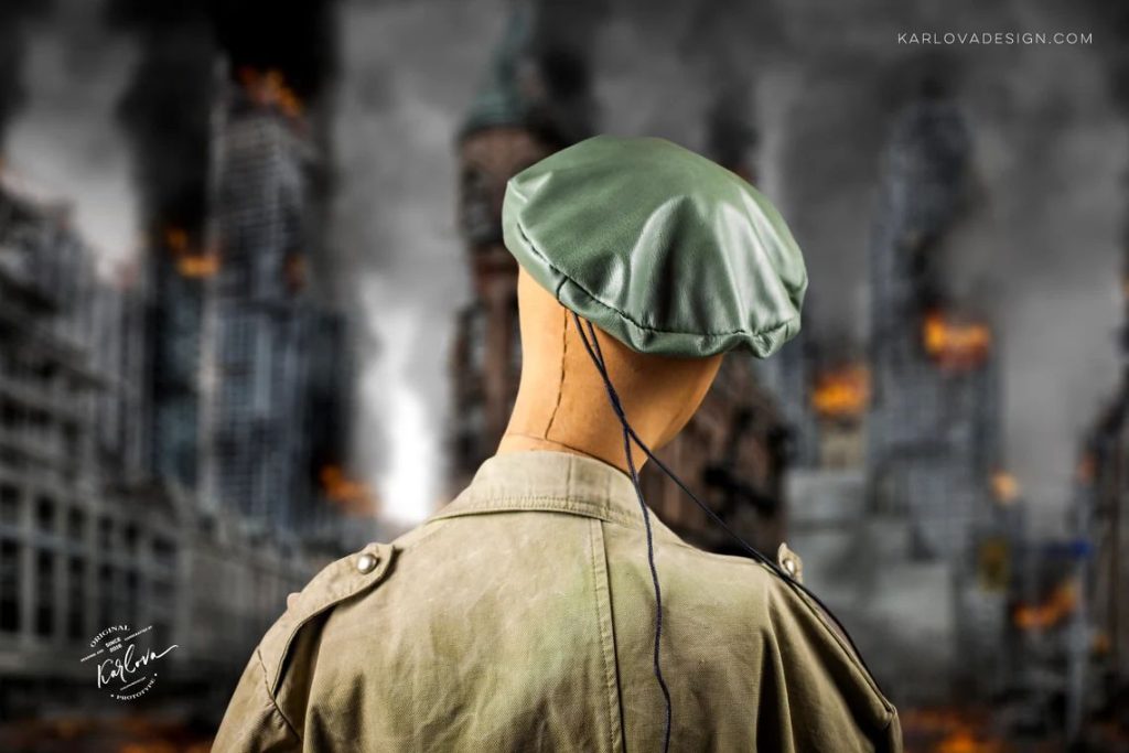 图片[2]-手工皮具图纸 军帽kd083-皮艺果手工皮具图纸