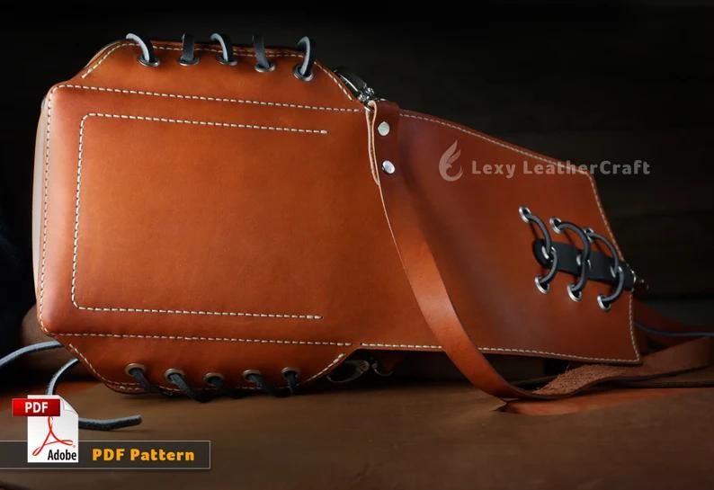 图片[2]-手工皮具图纸 挎包lc002-皮艺果手工皮具图纸