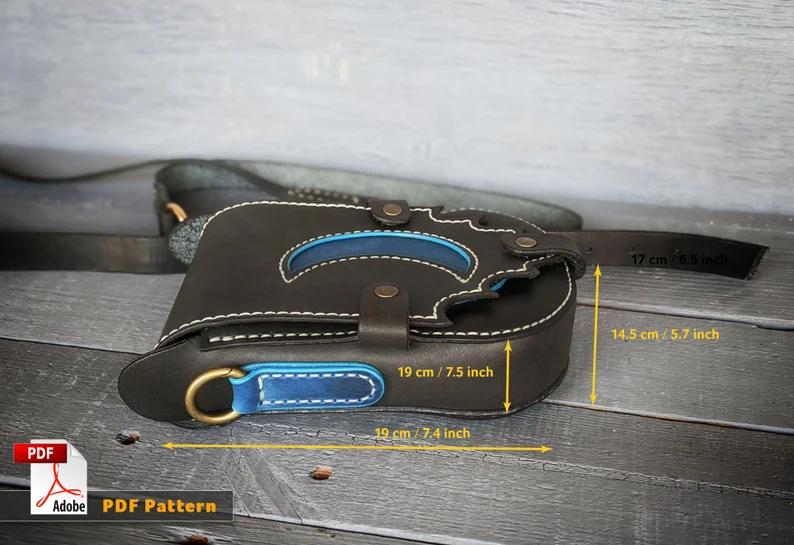 图片[2]-手工皮具图纸 单肩包lc009-皮艺果手工皮具图纸