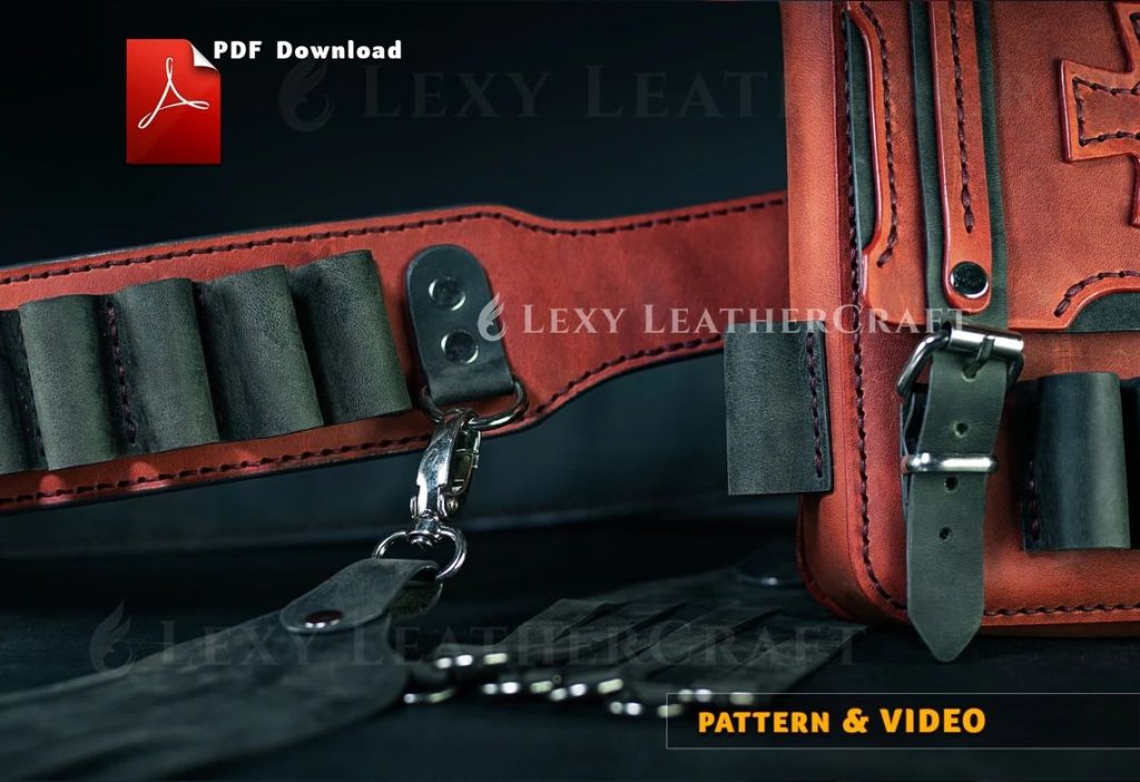 图片[1]-手工皮具图纸 子弹包lc016-皮艺果手工皮具图纸