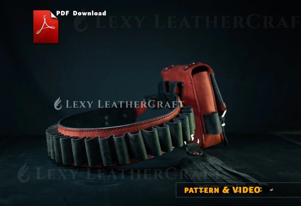 图片[3]-手工皮具图纸 子弹包lc016-皮艺果手工皮具图纸