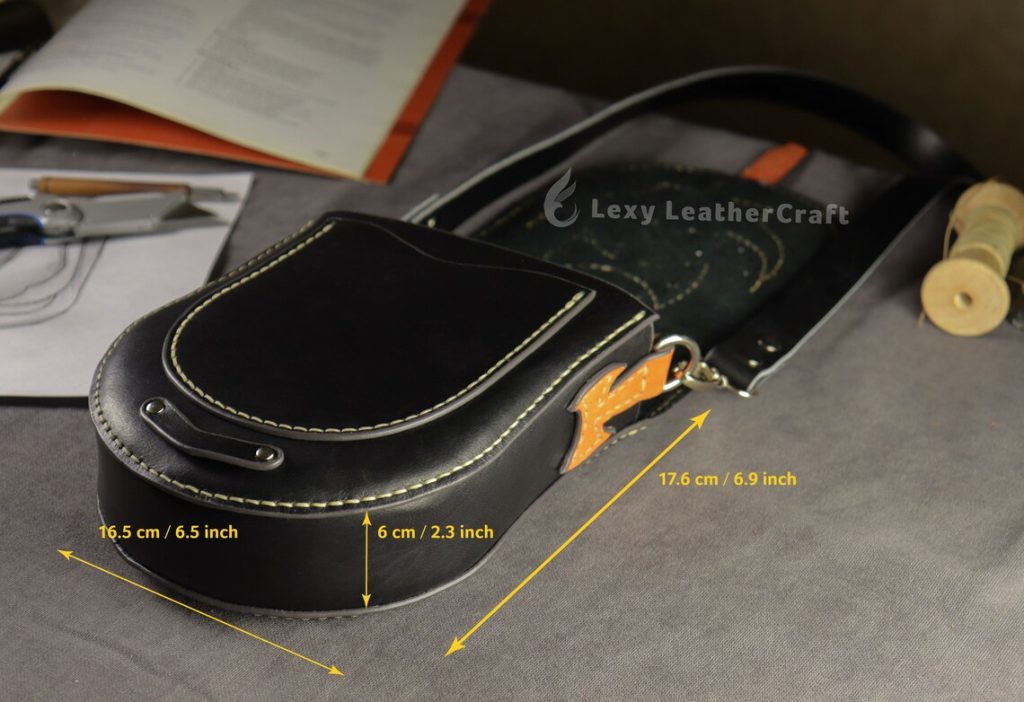 图片[2]-手工皮具图纸 挎包lc017-皮艺果手工皮具图纸