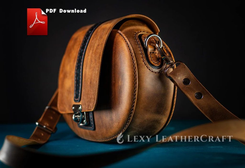 图片[2]-手工皮具图纸 挎包lc019-皮艺果手工皮具图纸