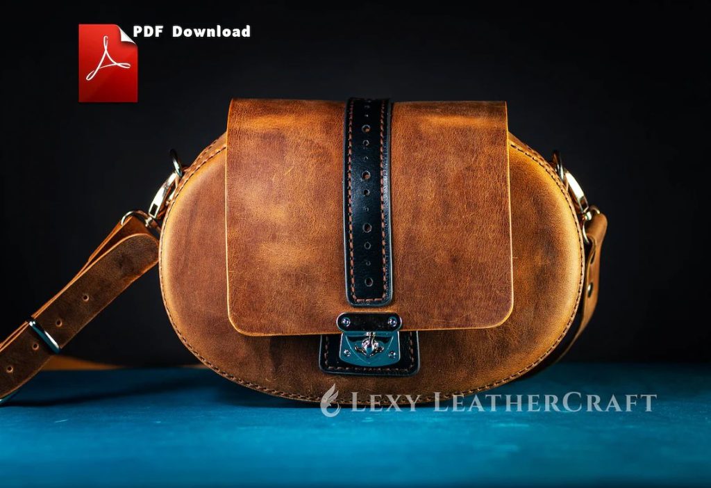 图片[1]-手工皮具图纸 挎包lc019-皮艺果手工皮具图纸