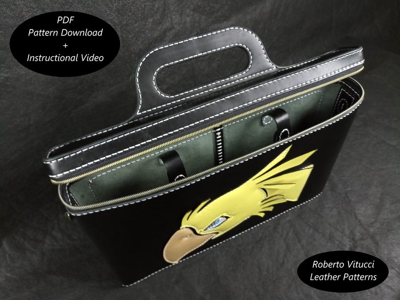 图片[2]-手工皮具图纸 电脑包rv007-皮艺果手工皮具图纸