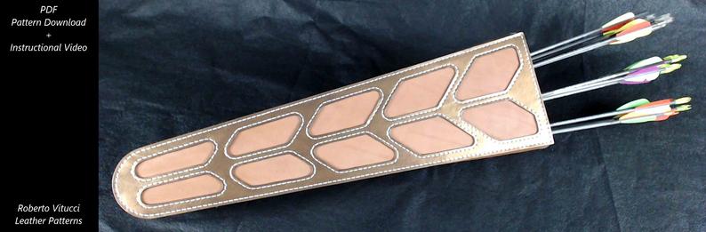 图片[2]-手工皮具图纸 箭袋rv009-皮艺果手工皮具图纸