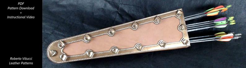 图片[3]-手工皮具图纸 箭袋rv009-皮艺果手工皮具图纸