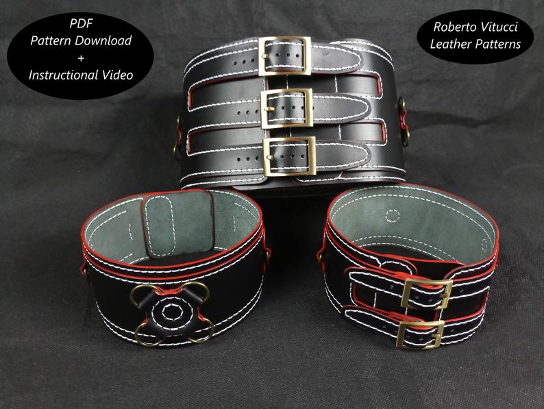 手工皮具图纸 绑带rv011-1-皮艺果手工皮具图纸