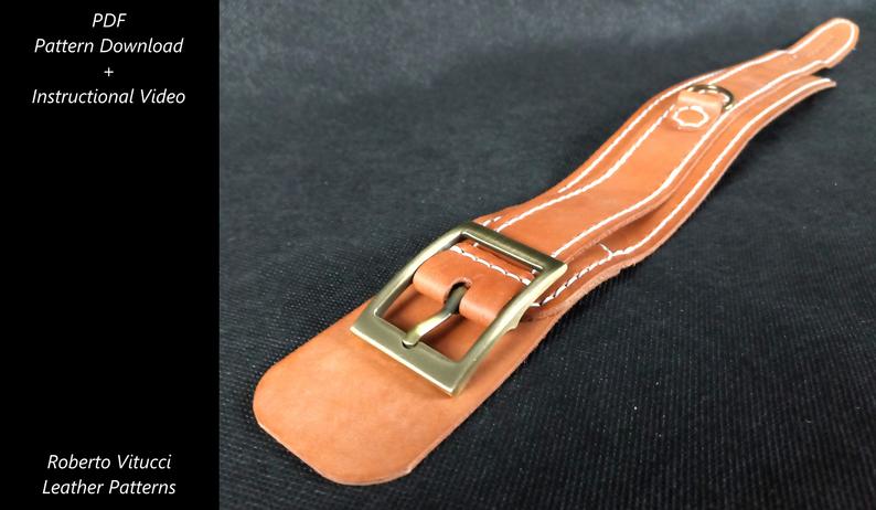 图片[2]-手工皮具图纸 绑带rv011-2-皮艺果手工皮具图纸