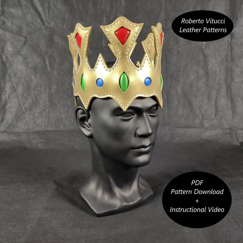 图片[3]-手工皮具图纸 皇冠rv012-皮艺果手工皮具图纸