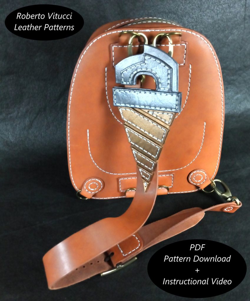 图片[1]-手工皮具图纸 火神背包rv013-皮艺果手工皮具图纸