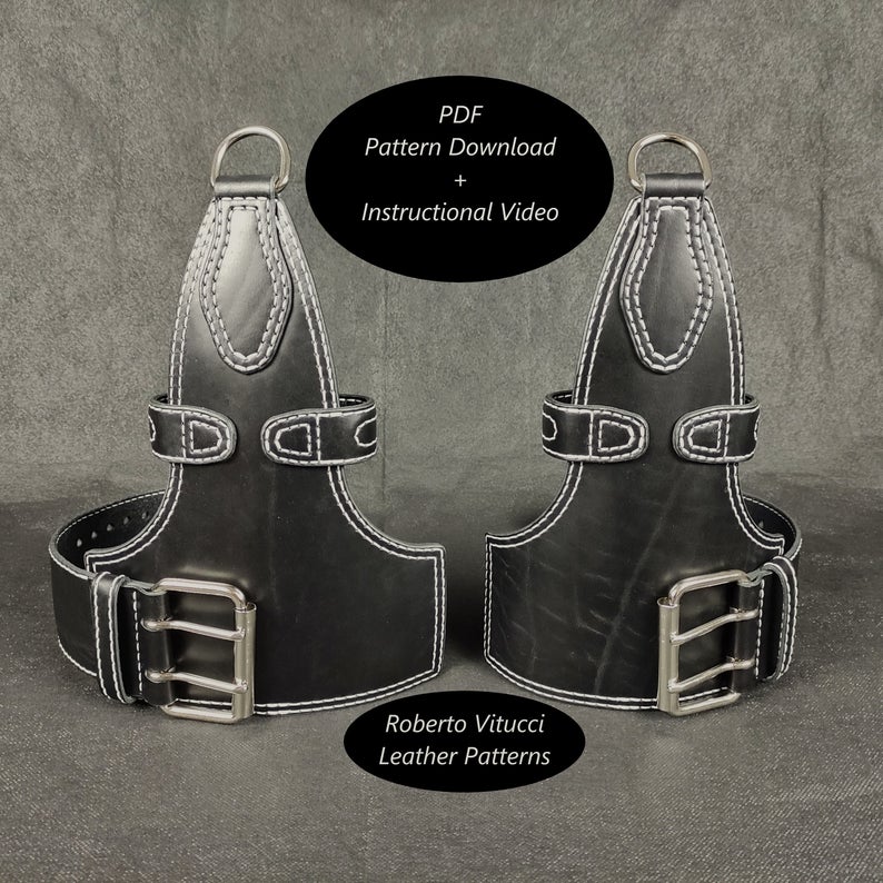 图片[3]-手工皮具图纸 吊带rv022-皮艺果手工皮具图纸