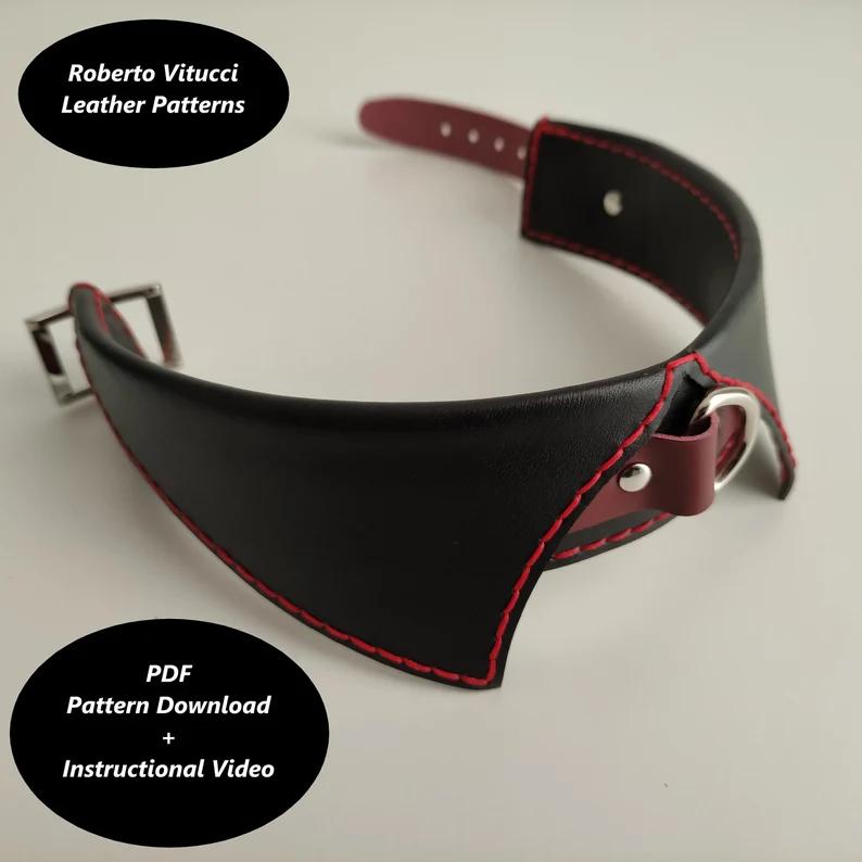 图片[2]-手工皮具图纸 项圈rv029-皮艺果手工皮具图纸