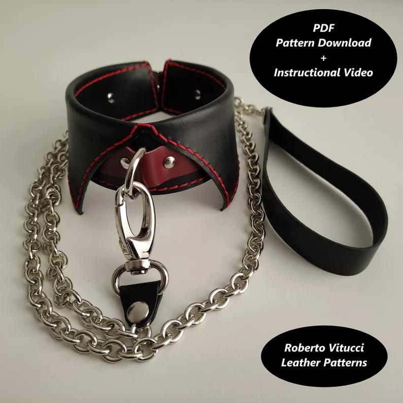 图片[3]-手工皮具图纸 项圈rv029-皮艺果手工皮具图纸