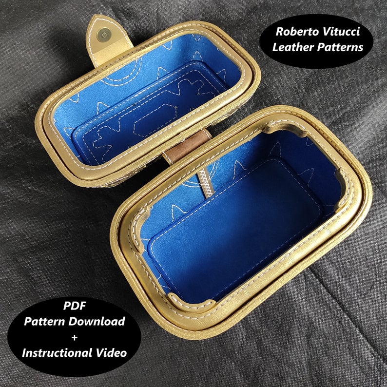 图片[3]-手工皮具图纸 珠宝箱rv030-皮艺果手工皮具图纸