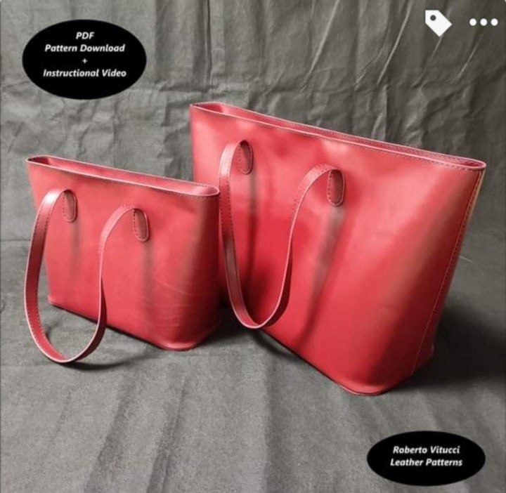 图片[3]-手工皮具图纸 托特包rv034-皮艺果手工皮具图纸