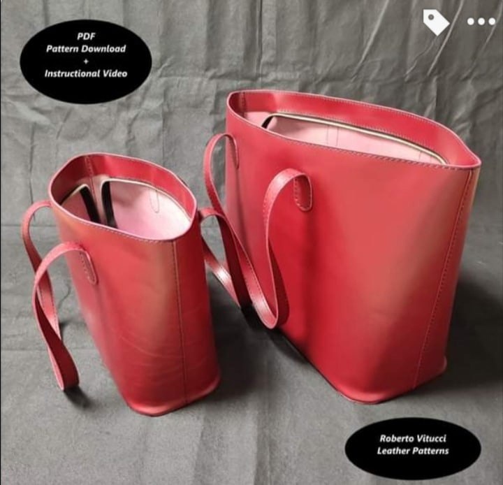 图片[2]-手工皮具图纸 托特包rv034-皮艺果手工皮具图纸