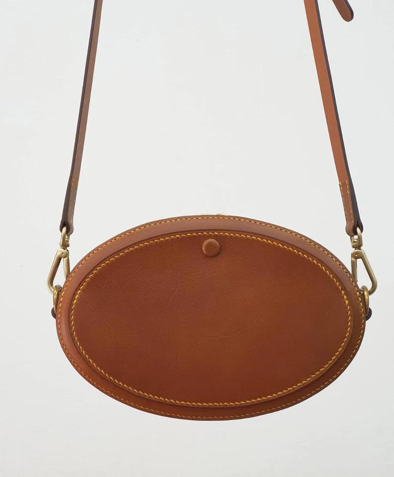 图片[1]-手工皮具图纸 圆挎包st012-皮艺果手工皮具图纸