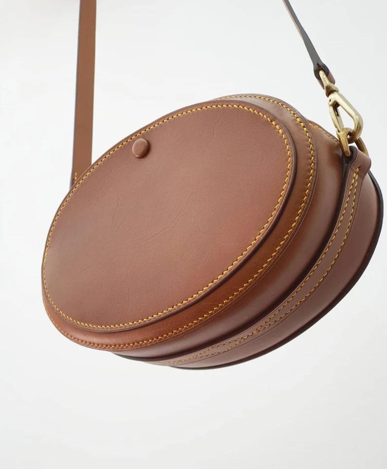 图片[2]-手工皮具图纸 圆挎包st012-皮艺果手工皮具图纸