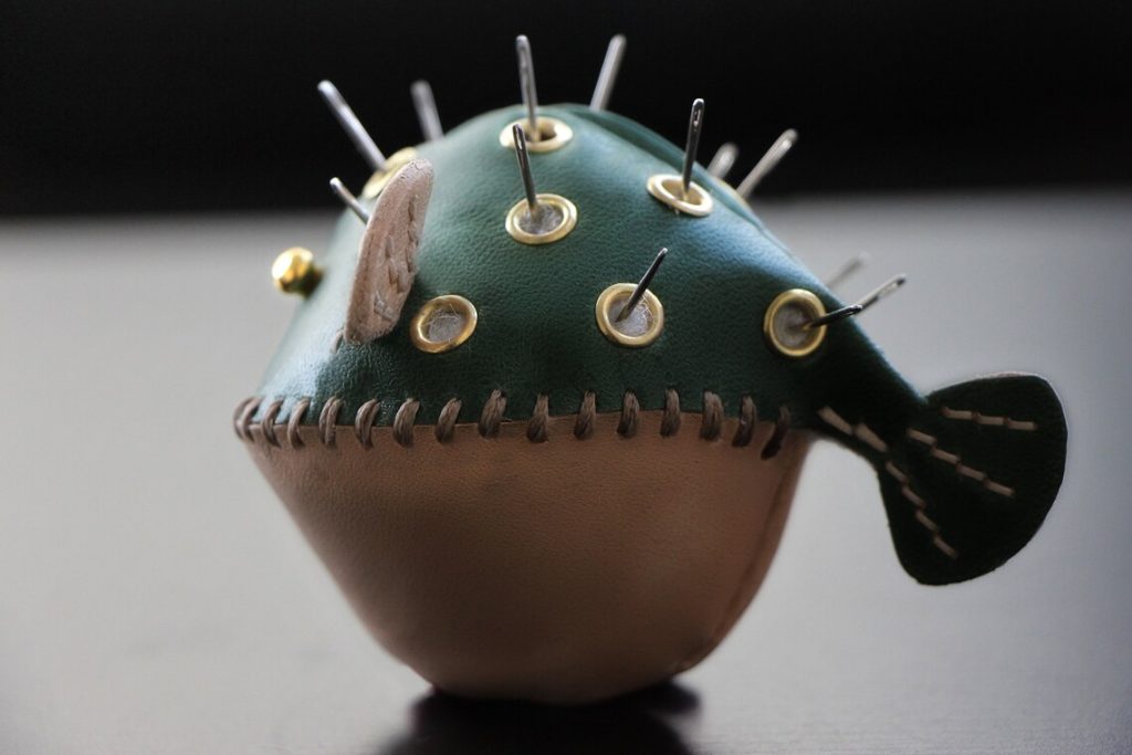 图片[3]-手工皮具图纸 河豚针插tp002-皮艺果手工皮具图纸