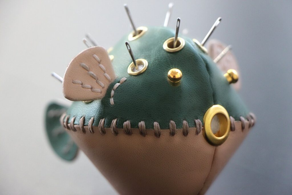 图片[1]-手工皮具图纸 河豚针插tp002-皮艺果手工皮具图纸