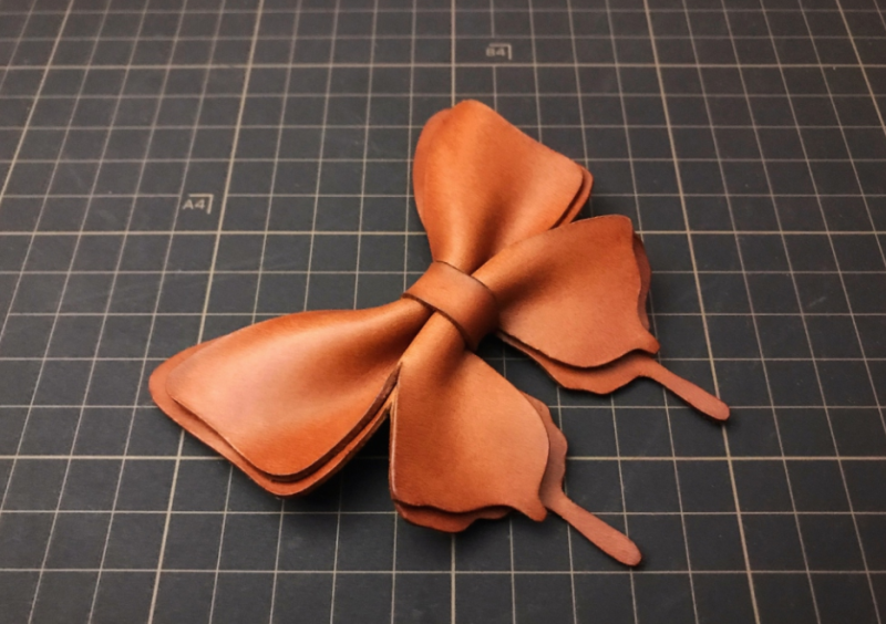 手工皮具图纸 蝴蝶结tp003-皮艺果手工皮具图纸