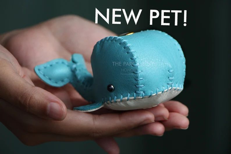 手工皮具图纸 鲸鱼针插tp020-皮艺果手工皮具图纸