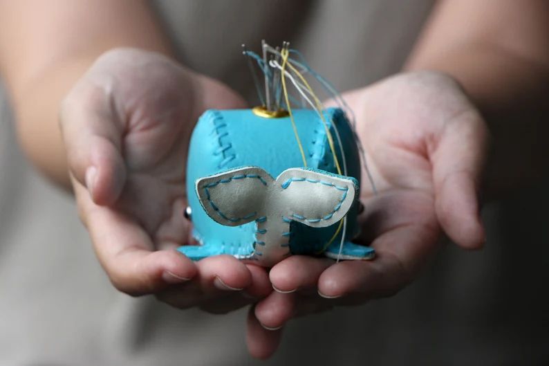 图片[3]-手工皮具图纸 鲸鱼针插tp020-皮艺果手工皮具图纸