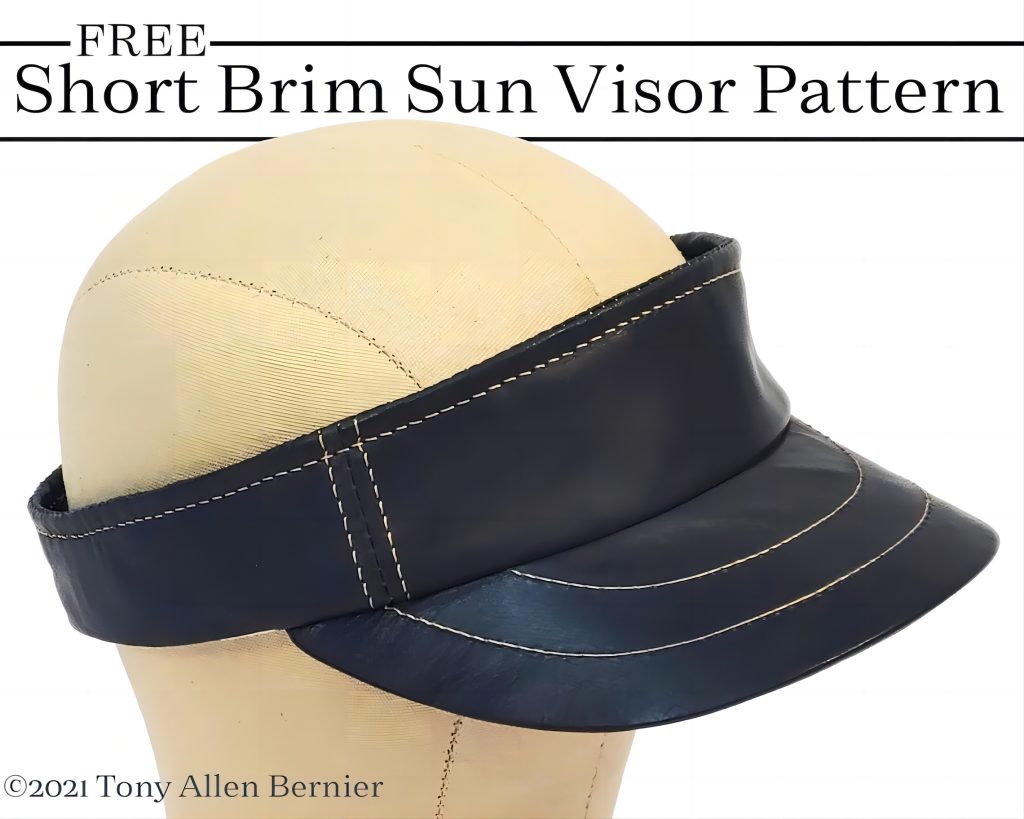 图片[1]-手工皮具图纸 遮阳帽ta011-皮艺果手工皮具图纸