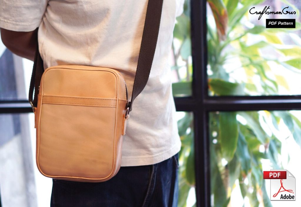 图片[1]-手工皮具图纸 挎包cr034-皮艺果手工皮具图纸