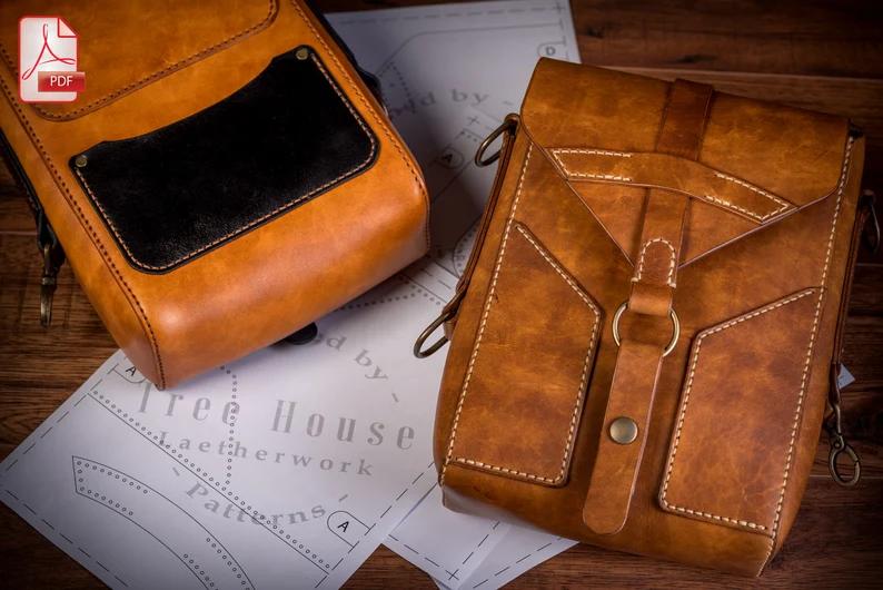 图片[3]-手工皮具图纸 单肩包tr004-皮艺果手工皮具图纸