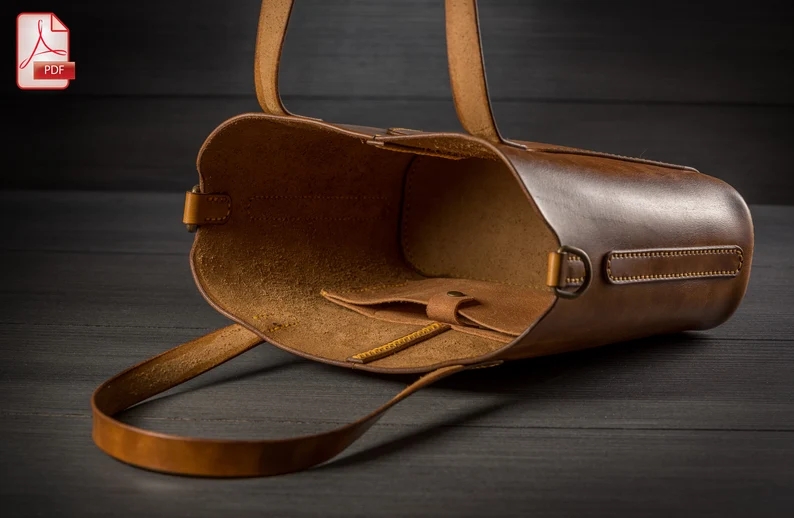 图片[2]-手工皮具图纸 托特包tr008-皮艺果手工皮具图纸