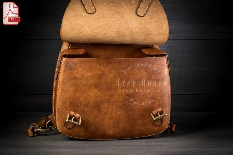 图片[3]-手工皮具图纸 背包tr011-皮艺果手工皮具图纸