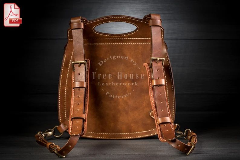 图片[2]-手工皮具图纸 背包tr011-皮艺果手工皮具图纸