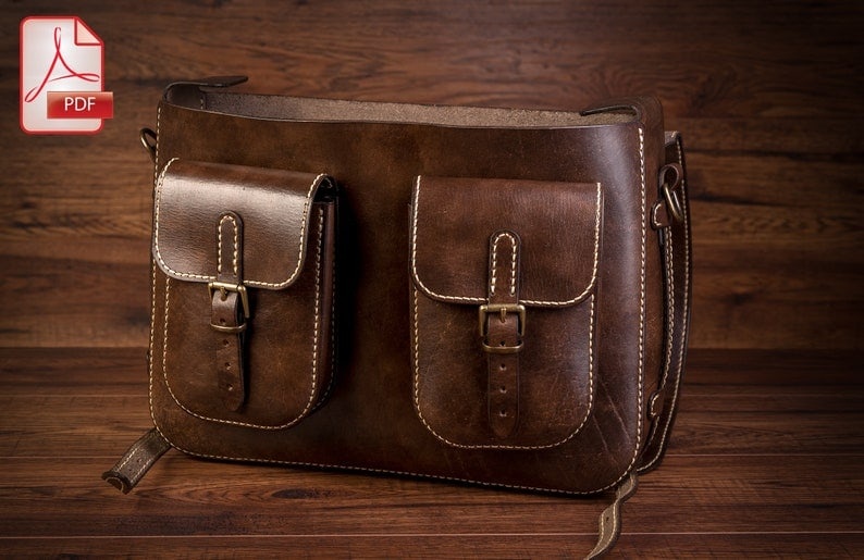 图片[2]-手工皮具图纸 单肩包tr014-皮艺果手工皮具图纸