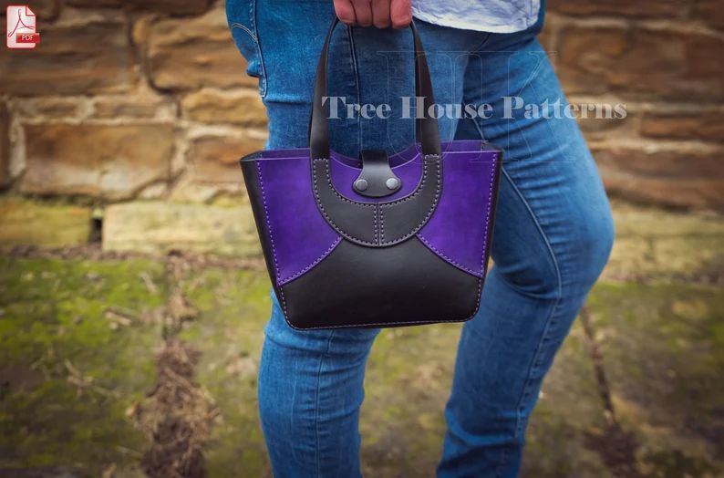 图片[2]-手工皮具图纸 托特包tr018-皮艺果手工皮具图纸