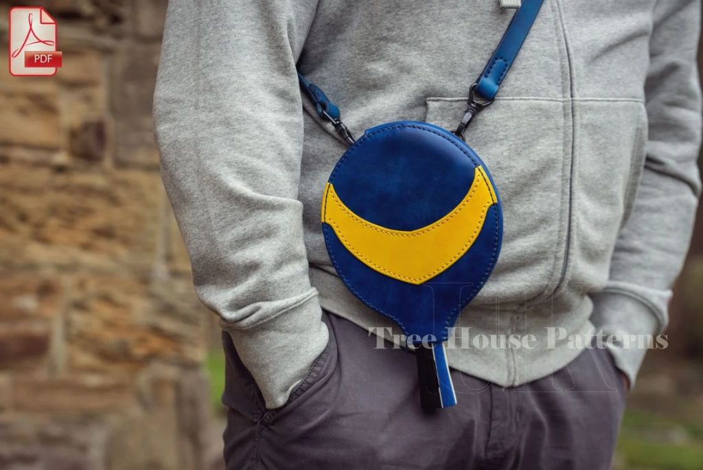 图片[1]-手工皮具图纸 球拍包tr022-皮艺果手工皮具图纸