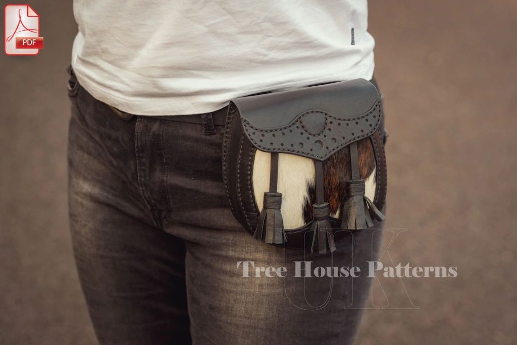 图片[1]-手工皮具图纸 腰包tr025-皮艺果手工皮具图纸