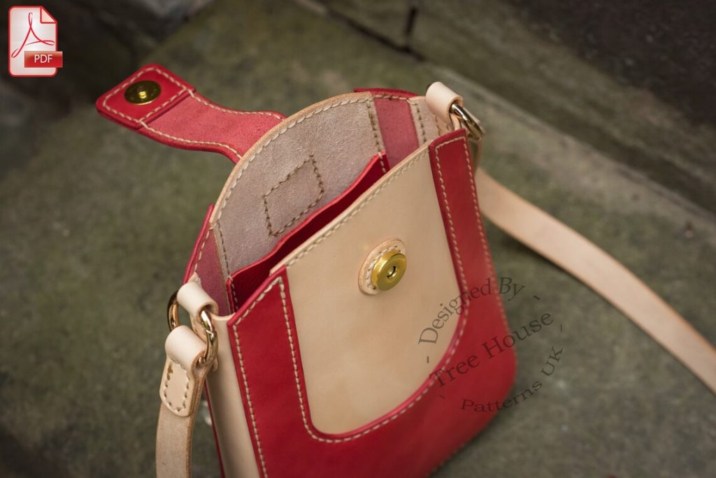 图片[2]-手工皮具图纸 挎包tr026-皮艺果手工皮具图纸