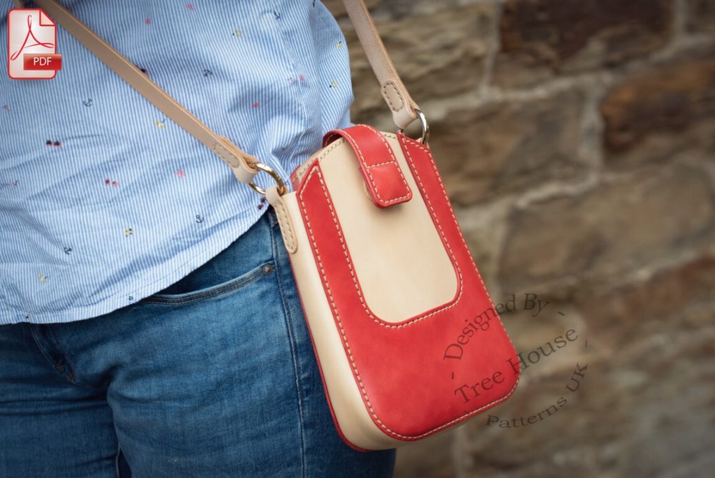 图片[1]-手工皮具图纸 挎包tr026-皮艺果手工皮具图纸